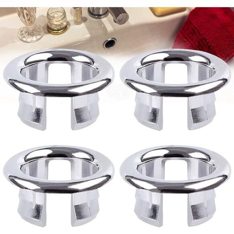 Anneau De Trop-Plein - Diamètre Extérieur 31 Mm - Pour Trou De Trop-Pleint 22 À 24 Mm - Cuisine Salle De Bain - 4 Pièces