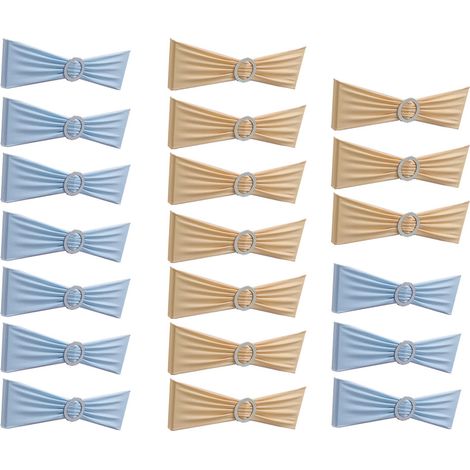 Funda Elástica Para Silla Con Hebilla Y Lazo - Decoración Para Bodas Y Banquetes - 20 Unidades (1/5)
