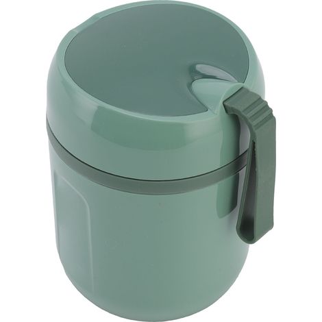480 ml doppelwandiger, isolierter Speisebehälter aus Edelstahl 304, ideal für Büro, Schule, Reisen und Camping (grün). (1/5)