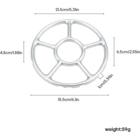 Lot de 2 (6.1in/15.5cm)  réducteurs de gaz pour Plaque Réducteur de gaz Wok Rack Cuisinière à gaz Wok Rack Cuisinière à gaz Cuisinière à gaz Réservoir de gaz Cafetière Chaude Moka Coffee