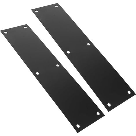 de porte en métal acier inoxydable noir 75 x 289 mm 2 pièces