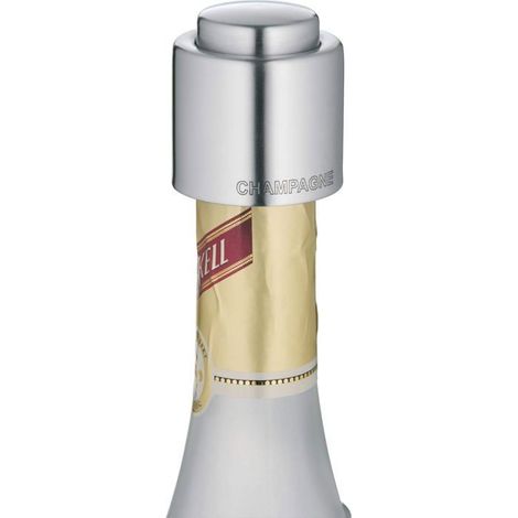 Ecleanfy - Bouchon pour bouteille de champagne - 1 pièce - Argenté - Acier inoxydable - Réutilisable - Conservateur et étanche
