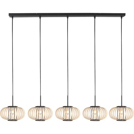 Mexlite - lampada a sospensione - HaloSwap - naturale nero -