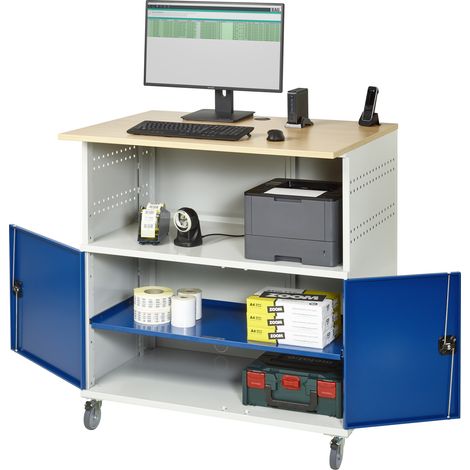 Rau Computer-Tisch 1022, B1100xT790xH1180mm, mobil (1/3)