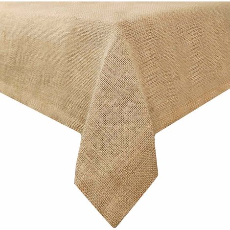 Mantel de yute Natural 140 x 240 cm 100% Yute Tossa vidaXL (1/5)
