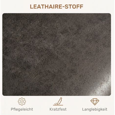 Lot de 2 tabourets de bar rétro, réglables en hauteur avec vérin à gaz, repose-pieds inclus, gris anthracite (1/5)