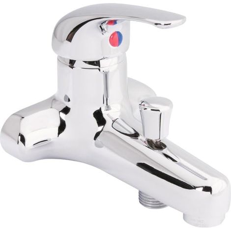 1 Mitigeur bain-douche, Entraxes 110 mm, Bec fixe, Chromé, Rénovation salle de bain
