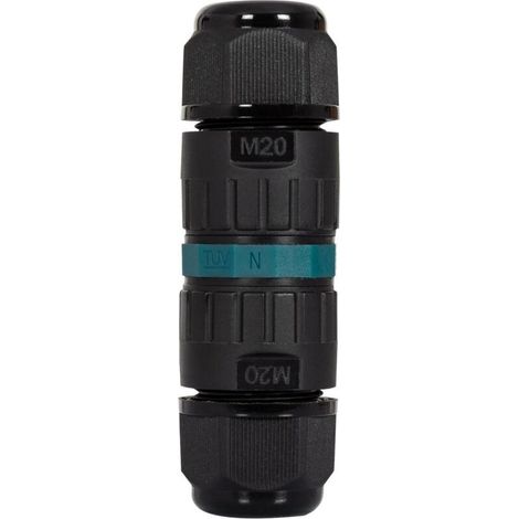 Connecteur Câble Étanche 3 Contacts 0.5-2.5mm² IP68 Sans Vis Noir (1/2)
