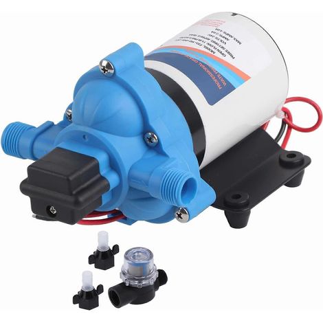 Pompe à membrane hydraulique, auto-amorçante électrique, 3,0 GPM CC, compatible avec les machines marines et domestiques. (1/5)