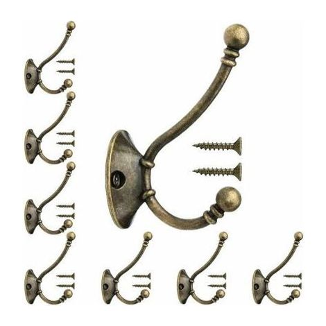 Patère murale métal rétro – suspendue – 16 vis – chambre, salle de bain (1/5)