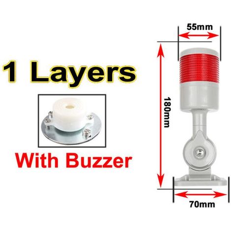 Lumineuse LED,Rotatif 180 pile lumière rouge Orange ambre vert voyant d'avertissement industriel pour - CS1J-R-110V-220V