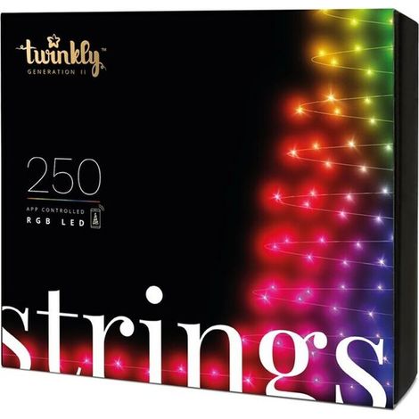 250 led rgb twinkly wifi cable negro-tws250stp-beu