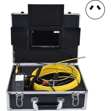 Endoscope d'inspection vidéo 7 pouces 6,5mm pour canalisations, caméra d'endoscopie de tuyaux d'eau, borescope 30m / 98,4ft, prise AU 100-240V (1/5)