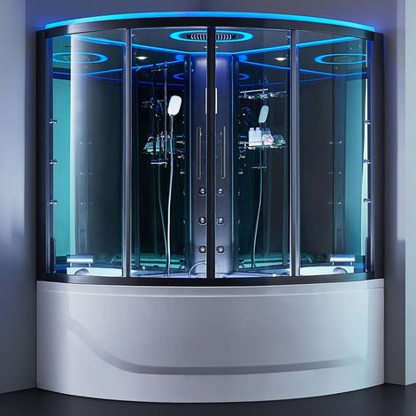 Baignoire balnéo douche hammam d'angle OMEGA 150S (1/5)