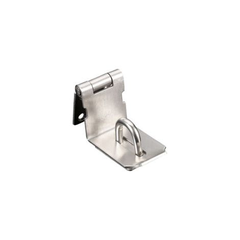 Angle Droit Porte Fermoir Verrou de Porte en Acier Inoxydable Moraillon Cadenas Fermoir Porte-Cadenas avec Vis, Argent - Crezuo (1/4)