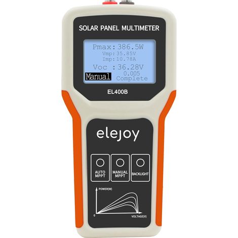 400-W-Panel-Tester – Photovoltaik-Multimeter und Wattmeter  Misst Ausgangsleistung, Leistung und Leerlaufspannung  Intelligentes, tragbares Werkzeug für Photovoltaik-Solarpanel-Daten und Fehlersuche (1/4)