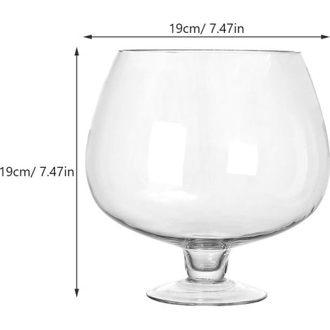 1 Bocal À Poisson,Vase Aquarium Verre Transparent,Design Compact,Bureau Maison