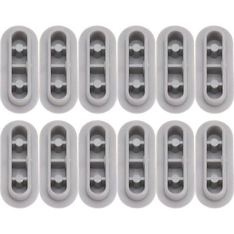 Lot de 12 joints de siège de toilette, coussins et butoirs pour siège de toilette à domicile-4.5X2CM-Grey