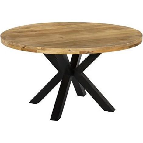 Table ronde 140 cm bois massif Leya (1/5)