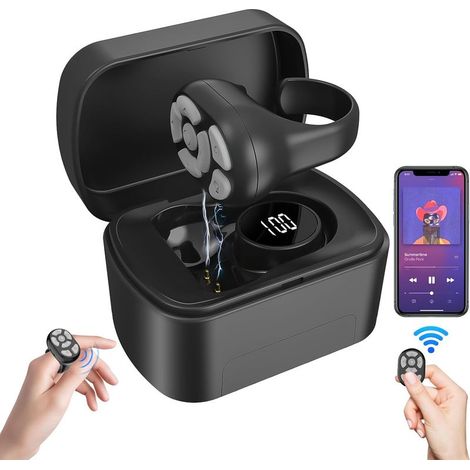 Kabellose Bluetooth-Fernbedienung, Fernbedienung für Scrollring bei TikTok, Bluetooth-Seitenumblätterer für iPhone- und Android-E-Books, Fernauslöser für Video- und Musikkameras unter iOS und (1/5)