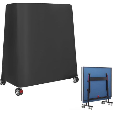 Holdfiturn Table Tennis Table Cover Waterproof Heavy Duty Ping Pong Table Protective Cover Oxford Fabric Dustproof Windproof Anti-UV Rip Proof Ping Pong Table Storage Cover160x145x90cm (1/5)