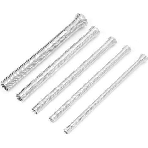 Ressort de Cintrage, 5Pcs 21Cm Ressort Cintrer Clim, 1/4'', 5/16'', 3/8'', 1/2'' et 5/8'' pour Tubes Cuivre, Aluminium et Acier à Paroi Mince (1/5)