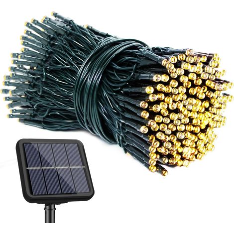 Guirlande Lumineuse Exterieure Solaire, 22M 220 LED Guirlande Solaire Exterieur 8 Modes Étanche Guirlande LED Solaire Pour Jardin, Terrasse, Cour, Noël, Mariage, Fête (Blanc Chaud) (1/5)