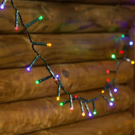 Luci di natale catena a batteria da 20 led 5 mm multicolor con cavo nero (1/5)