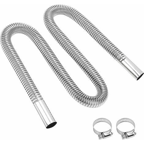 120cm Tuyau d'échappement de chauffage de voiture,Stationnement De Chauffage,Tuyau d'évent de gaz Diesel,Tuyau de chauffage d'échappement flexible