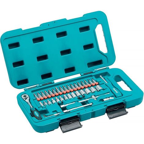 Juego de puntas y llaves de vaso con mango, 40 piezas Makita P-90283