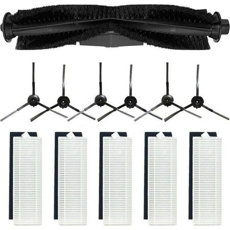 Set di accessori di ricambio da 12 pezzi per robot aspirapolvere Proscenic M7 Pro, Uoni V980 Plus e Kyvol Cybovac S31: 1 spazzola principale, 6 spazzole laterali, 5 filtri HEPA. (1/5)