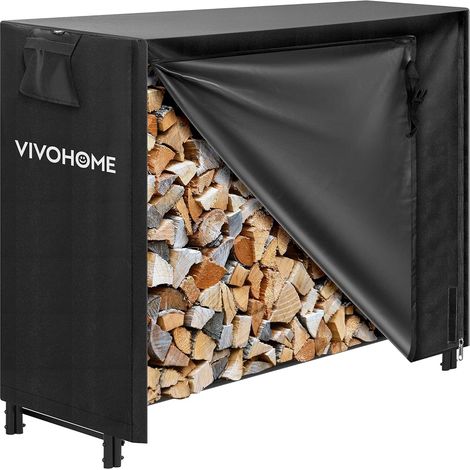1 Support Bûches Avec Housse, Acier 1,2mm Imperméable, Oxford 600D Aéré, Jardin Terrasse (1/5)