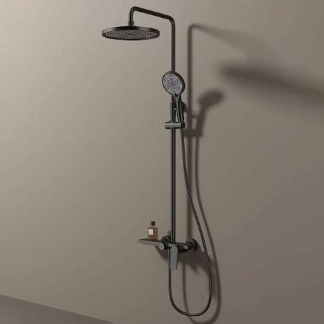 Colonne de Douche Divine – Élégance Noire (1/5)