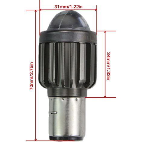 Phares LED très populaires pour motos, vélos électriques et tricycles projecteurs ultra-lumineux à faisceaux de route et de croisement avec lentilles éclairages petits et puissants. (1/4)