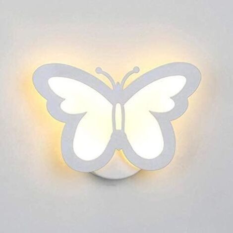 [JAMAIS UTILISÉ] Applique Murale Papillon Forme Applique Murale Lampe Papillon Led Lumière Salon Couloir Chevet Lampes Murales Décor À La Maison Veilleuses (1/4)