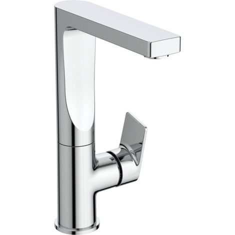 Ideal Standard Grifo lavabo Edge, 5 l/min, s.vac., c.alto giratorio, Sal.140mm, Cromo, A7111AA