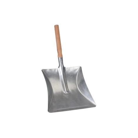 Pelle métal zingué 23x22cm manche bois 43,5cm