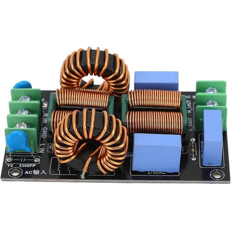 Filtre EMI 20 A, 3 étages, excellente réduction du bruit, carte de filtrage d'alimentation pour amplificateur audio, 110 V CA