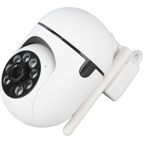 Caméra de sécurité WiFi 1080p avec vision nocturne, détection de mouvement, communication bidirectionnelle, caméra de surveillance sans fil rotative, prise UE 100-240 V (1/5)