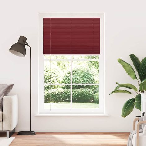Maison Exclusive - Tenda Plissettata Rosso Bordeaux 115x200 cm Larghezza Tessuto