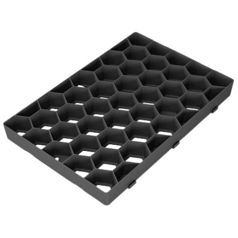 Jouplast – Stabilisateur de gravier en plaque 48x32cm – Pour allées stables et drainantes – Matériau polyoléfine recyclée – Fabrication française (1/2)