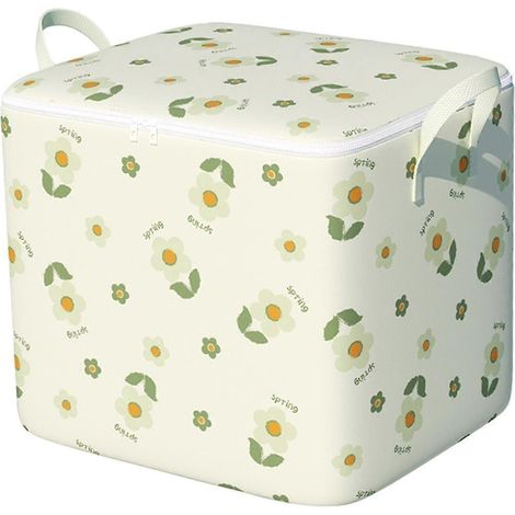 Sac de rangement pliable pour vêtements, couvertures et oreillers. Sac de rangement léger avec fermeture éclair. Organisateur pour oreillers, jouets et chaussettes.-50cmx40cmx50cm 100L (1/5)