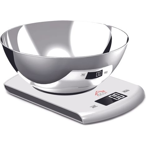 Bilancia elettronica digitale da cucina con ciotola inox 5kg pwc8045 dcg