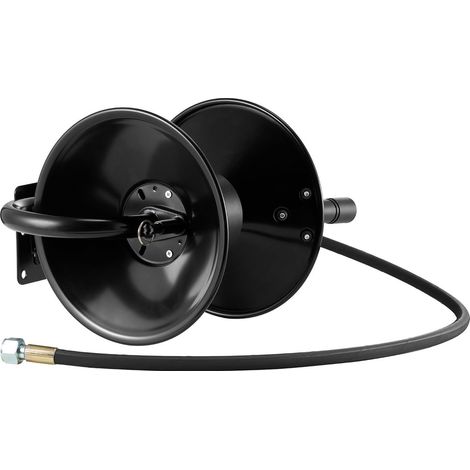 Enrouleur de tuyau pour nettoyeur haute pression 15,2 m 9,5 mm acier robuste fixation murale sol camion 4000 PSI avec manivelle et poignée (1/5)