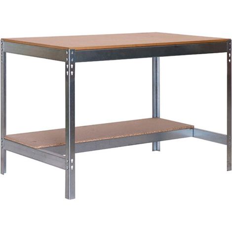 Simonrack Simonwork BT0 Arbeitstisch aus stabilem, silbernem Metall 600 kg