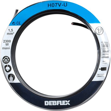 DEBFLEX - BOBINOT HO7V-U 1.5 MM² 10M NOIR - 110323
