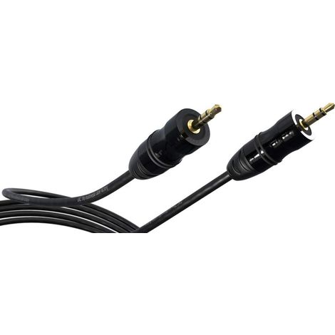 Cable audio stéréo Jack 3.5mm Male / Male connecteurs plaqués or finition aluminium pour amplificateur home-cinéma, chaîne Hi-Fi, TV, barre de son, smartphone, tablette, PC etc. 10m (1/3)