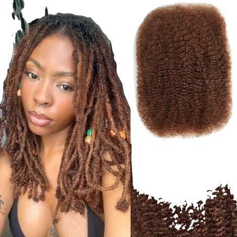 Extensiones de cabello humano, textura rizada, aptas para trenzas, 4, 2 piezas/lote-b, 18 pulgadas-c (1/2)