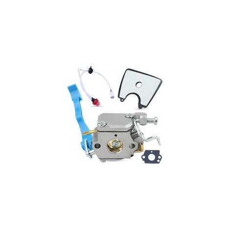 Vergaser-Reparatursatz für Husqvarna 125B, 125BX und 125BVX Laubbläser, bestehend aus Vergaser, Dichtungen, Kraftstoffleitung, Kraftstofffilter, Primerpumpe, Luftfilter und Kabelverschraubung (8-in-1- (1/5)