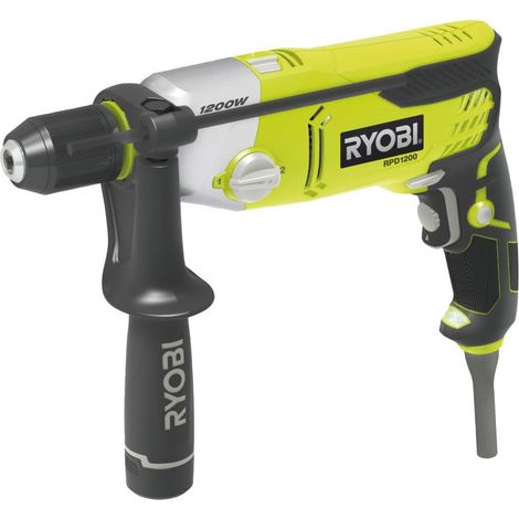 Perceuse à Percussion 1200W RPD1200-K – Mandrin 13mm, Poignée Latérale, 2 Vitesses, Idéale Travaux Lourds Béton, Pierre, Métal (1/5)